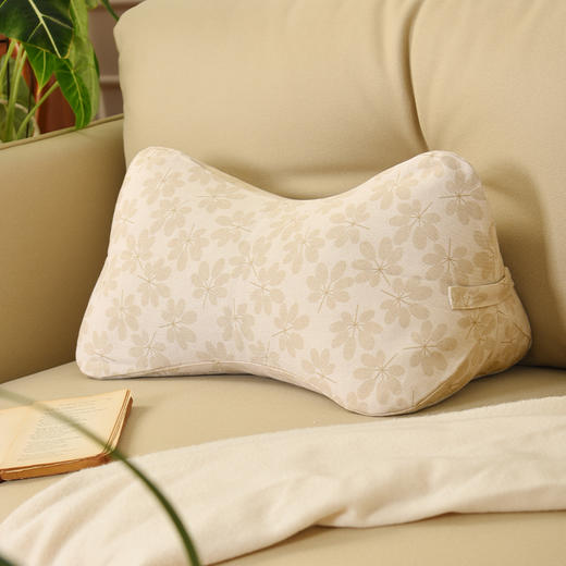 树叶印花系列腰靠护腰靠垫苦荞床头靠包沙发卧室飘窗高级感可拆洗 商品图1
