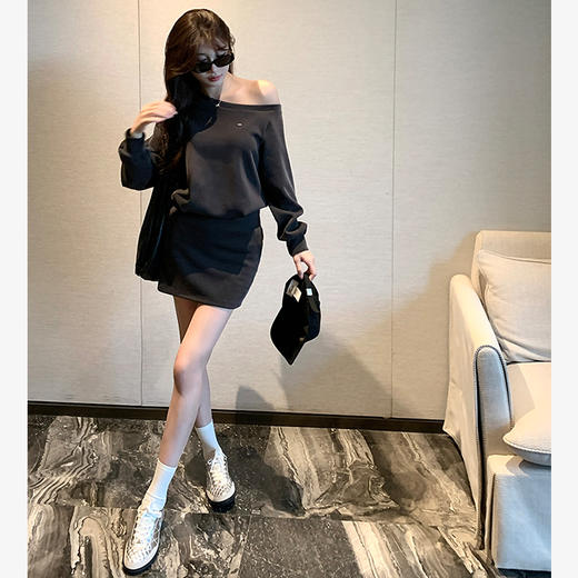 西遇J韩系氛围感穿搭连衣裙女秋装女款新款高端长袖针织裙SS140820 商品图3