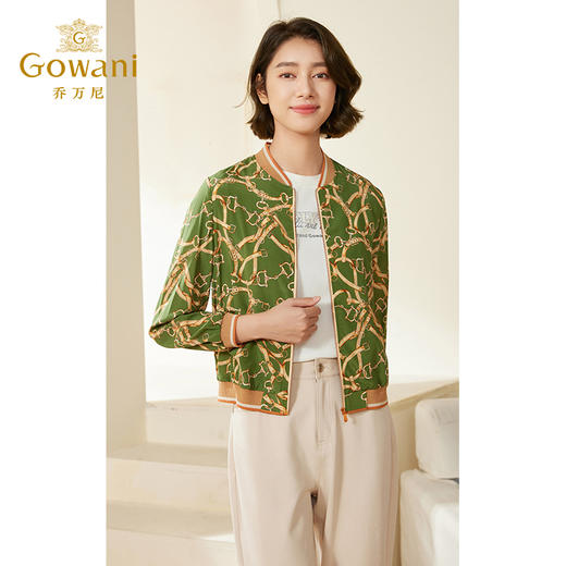 乔万尼真丝外套女春秋款新款休闲减龄初秋EM3B348 商品图1