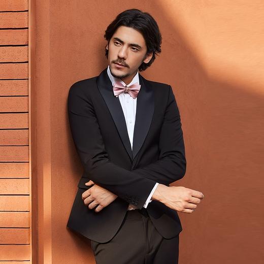 【婚礼季/毛料套西】柒牌西装男士套装商务正装秋季新款面试新郎结婚礼服	127C71110 商品图1