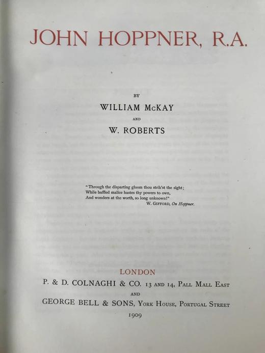 38*29cm！1909年 约翰·霍普纳画集 64幅版画插图 漆布精装8开 商品图4