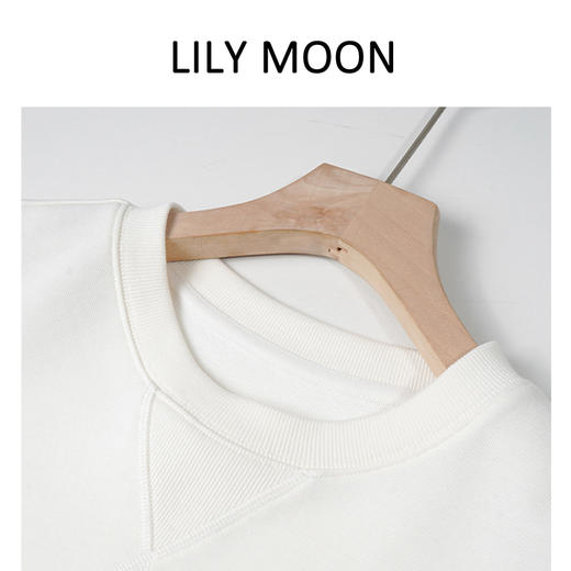 LILYMOON春秋款马吉圆领宽松卫衣松弛感休闲百搭宽松慵懒风开学 商品图2