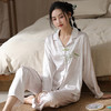 新中式盘扣国风春秋季新款睡衣冰雪丝长袖国潮睡衣优雅端庄家居服休闲舒适套装 商品缩略图1