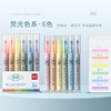 【学习重点！多色标记】得力荧光标记笔学生用荧光笔记号笔彩色划重点手帐专用笔莫兰迪，六种色彩 随心切换。ry 商品缩略图4