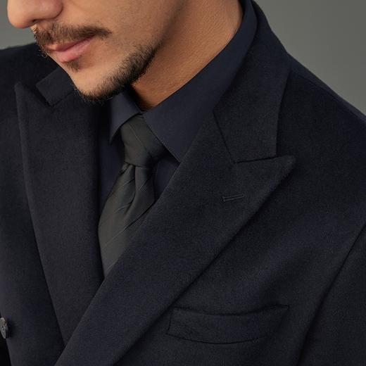 【毛料单西】柒牌男装西服男商务正装2024秋冬新款双排扣西装外套	127C70960 商品图2