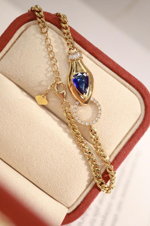 1.01ct 蓝宝石手链 商品图0