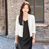 雀说高端仿醋酸缎面西装短外套新款小个子外搭无领西服上衣AL5205 商品缩略图3