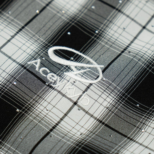 YKYB秋季新款百搭休闲格子烫钻长袖衬衫女2025潮流上衣 商品图2