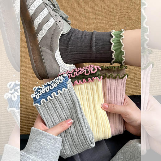 <曾小咸推荐> 多巴胺撞色少女袜  商品图0