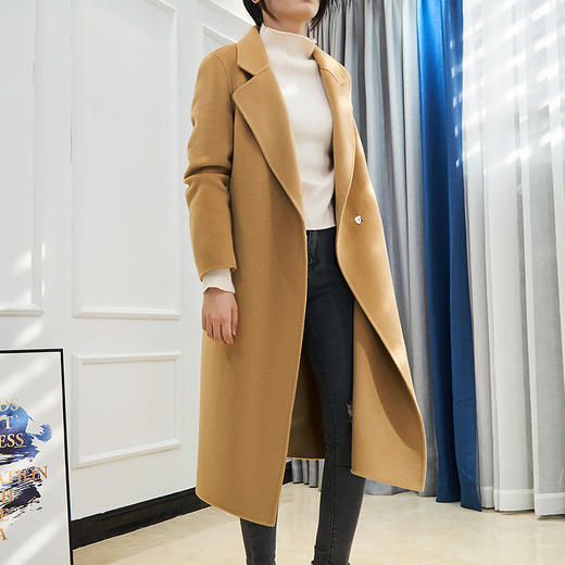 Avann长款系带100%羊毛大衣S04 商品图1