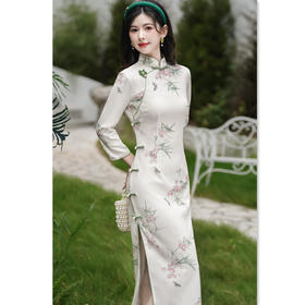时尚改良新中式，长款七分袖旗袍GX-36117