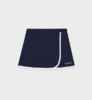 Sporty & Rich - Serif Logo Embroidered Wrap Skirt - Navy/White - 女装 - 短裙 - 深蓝色 商品缩略图0