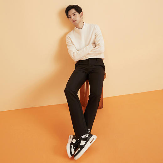 【复合绒】柒牌男装休闲裤男秋冬新品商务百搭保暖修身直筒长裤子	127H70720 商品图3