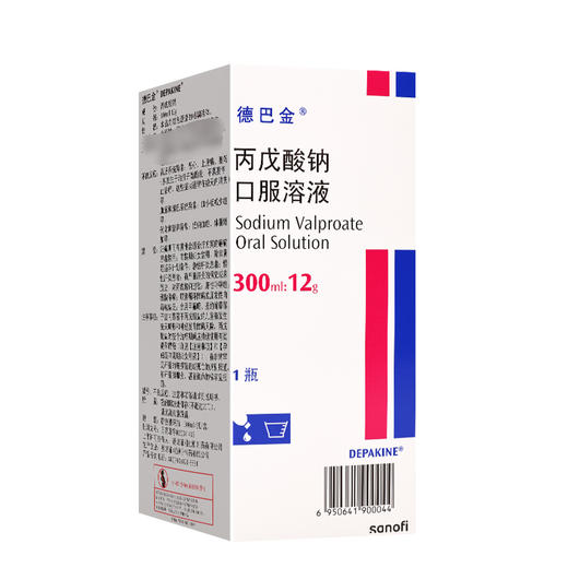 德巴金,丙戊酸钠口服溶液(无糖型)【300ml:12g*1瓶】杭州赛诺 商品图1