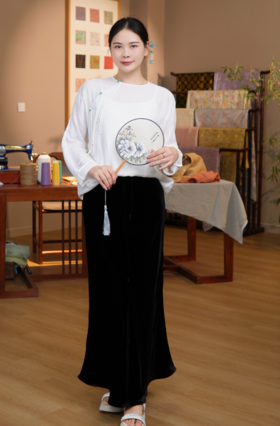 【抖音专属】中式套头衫（23708206-缟羽）