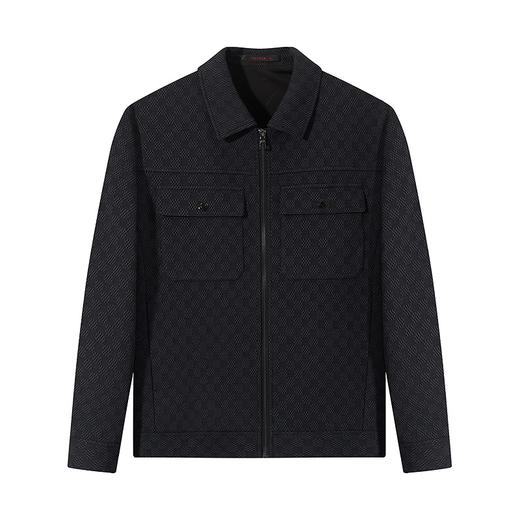 柒牌男装翻领夹克2024秋季新款时尚潮流青年工装风男士茄克衫外套	127K71010 商品图4