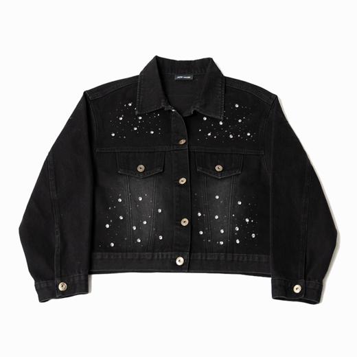 YKYB秋季新款潮流男女烫钻牛仔外套休闲百搭夹克 商品图0