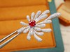 523128 无烧鸽血红红宝石胸针/吊坠 石重：1.03ct，总重：4.58g，钻石：1.035ct/345颗 18K白金，真金真钻石 超值价：26000 商品缩略图2