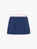 Sporty & Rich - Serif Logo Pleated Skirt - Navy/White/Bright Red - 女装 - 短裙 - 深蓝色 商品缩略图0
