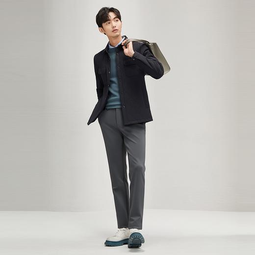 柒牌男装棉衣男2024冬季新款时尚休闲中青年菱形格保暖翻领厚外套	127E70950 商品图3