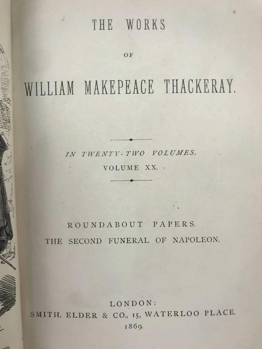 工坊特装本！1869年 萨克雷《委婉集/拿破仑的第二次葬礼》 作者亲绘多幅插图 真皮精装大32开 商品图4