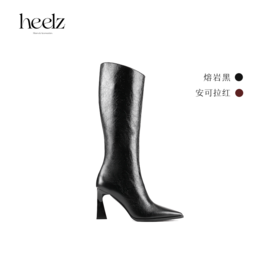 heelz设计师手工鞋履 ｜酷飒小牛皮尖头高跟骑士靴8.5公分