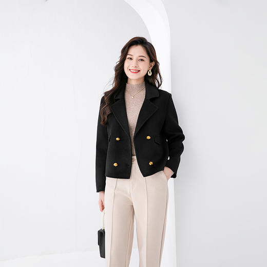 Avann短款西装领100%羊毛双面呢外套609 商品图2