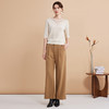 EITIE爱特爱利落干练显瘦阔腿深卡其高腰简约休闲裤秋季新款C2405408 商品缩略图3