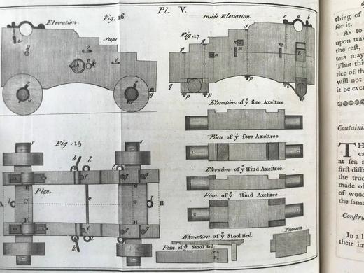 1757年 英国伍尔维奇皇家军事学院 约翰·穆勒《炮兵论著：火药与火器理论》 配多幅可展开原品版画插图 全真皮精装大32开 商品图7
