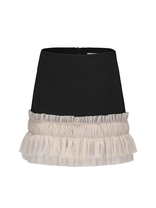 【云朵吉赛尔】多层柔纱拼接造型小A字短裙 商品图4