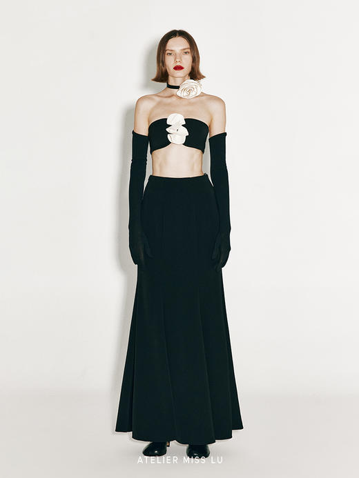 【旋转八音盒】立体兰花裁片抹胸上衣 商品图3