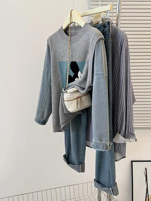 米奇拼接牛仔 商品图3