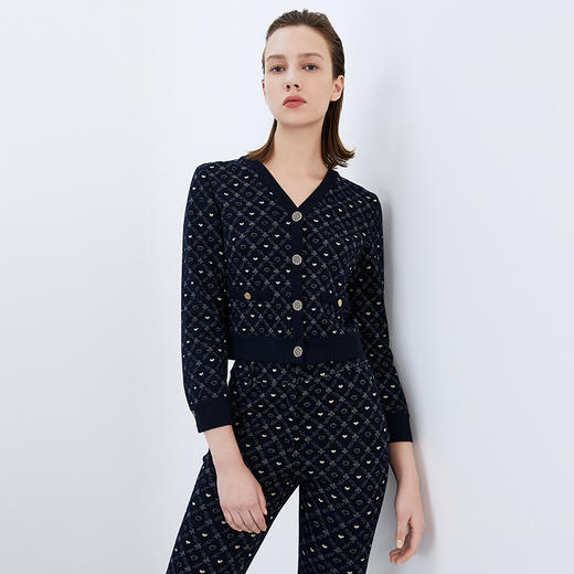 EITIE爱特爱幸运草爱心图案针织外套7503214 商品图3