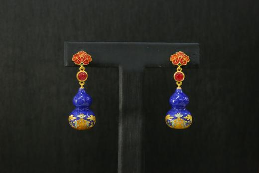 吉祥福禄珐琅彩耳坠 商品图2