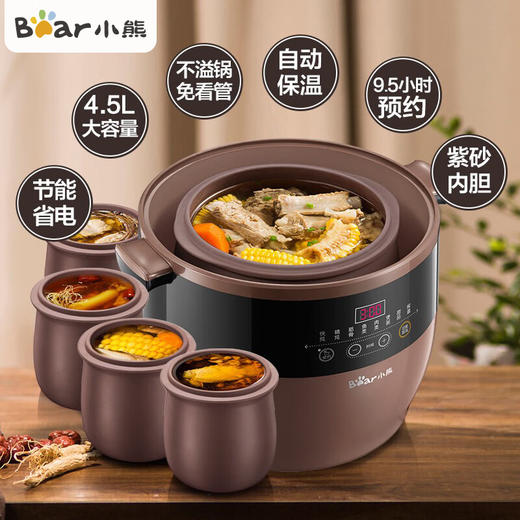 小熊（Bear） 电炖盅 4.5L*1+0.5L*4 一盅五胆 长效定时预约 48小时发货 商品图0