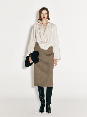 【遗忘河流】荡领设计精纺绵羊毛上衣