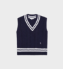 Sporty & Rich - SRC Cableknit Vest - Navy/White - 女装 - 背心 - 深蓝色 商品缩略图0