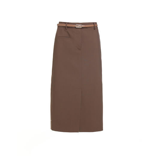 乔万尼半身裙长款新款秋冬复古设计棕色EM3D391 商品图4