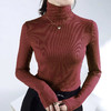 皇家丽美长袖t恤内搭高领翻领打底衫女春秋洋气上衣修身秋衣SZ2650 商品缩略图2