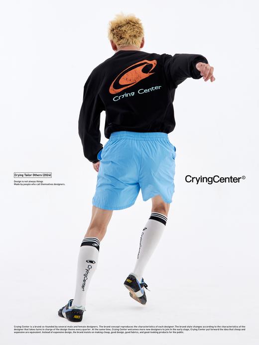CryingCenter 复古裂纹撞色后背长袖T恤 哭喊中心 商品图3