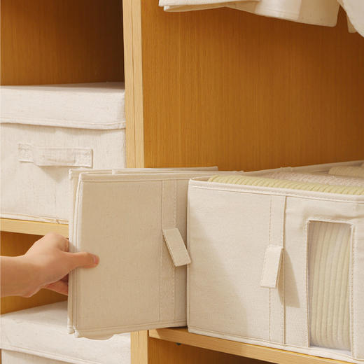 【3种规格可选】娜家精品舒雅棉麻网纱抽屉盒 商品图2