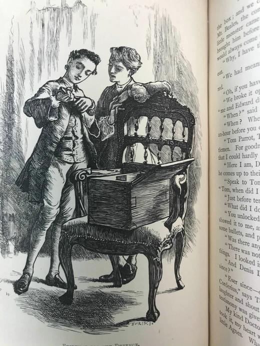 工坊特装本！1869年 萨克雷《丹尼斯·杜瓦尔/鳏夫洛弗尔》 作者亲绘多幅插图 真皮精装大32开 商品图7