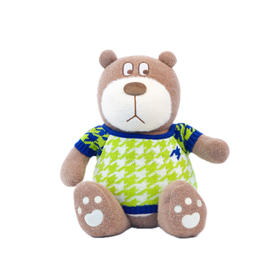 小熊汉斯 俏皮千鸟熊+配件毛衣