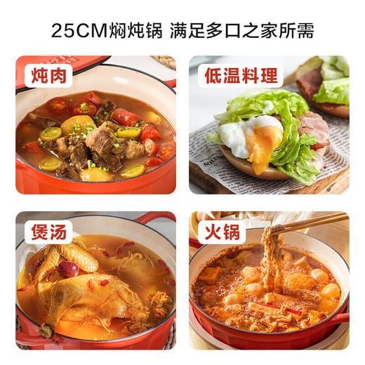 北鼎（Buydeem）25CM焖炖珐琅锅单锅CP551 黄色【LXKGZQ8.0】 商品图6
