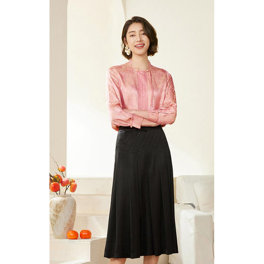 乔万尼缎面衬衫新款新中式国风设计高级感EM3C317 商品图1