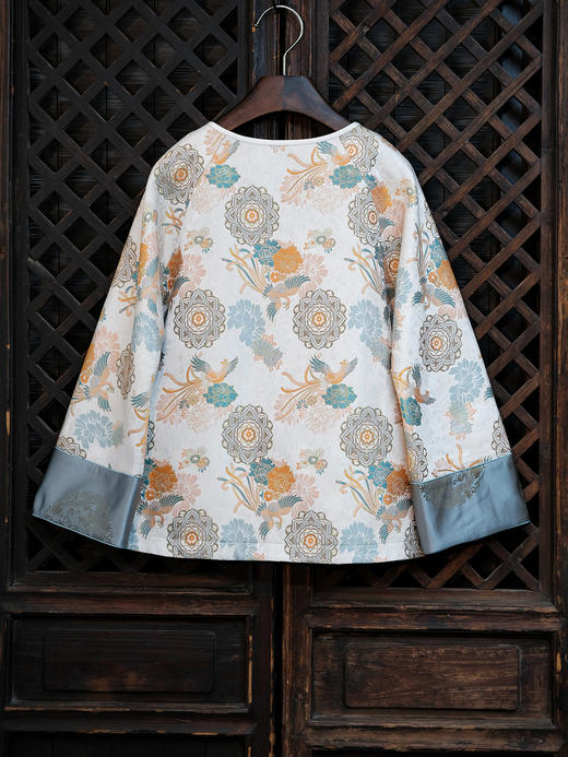 盛唐婧 |涅槃重生新中式国风宋锦对襟外套 商品图5