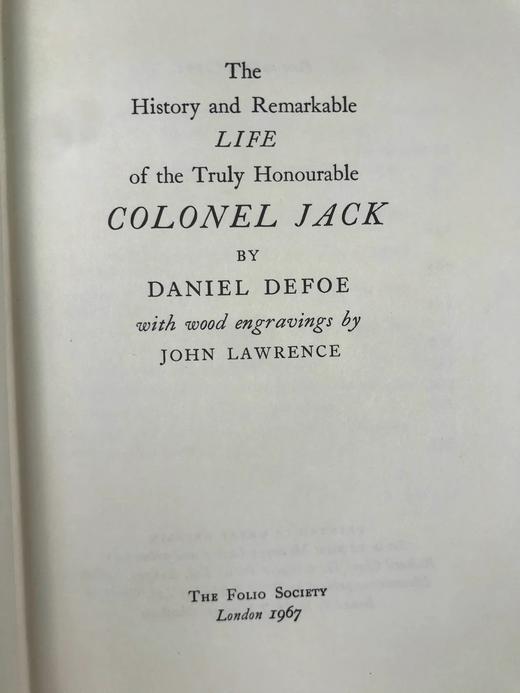 丹尼尔·笛福《杰克上校》 12幅木版画插图 精装32开带书匣 商品图2
