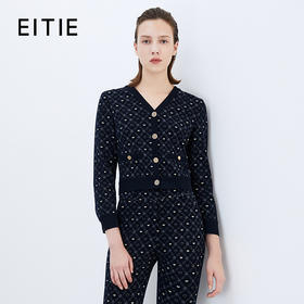 EITIE爱特爱幸运草爱心图案针织外套7503214