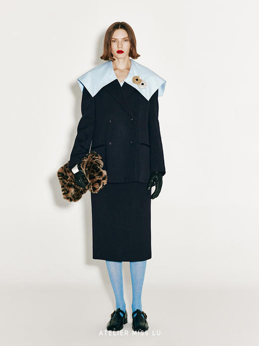 【银河罗盘】抽象花片设计肌理银色胸针 商品图1