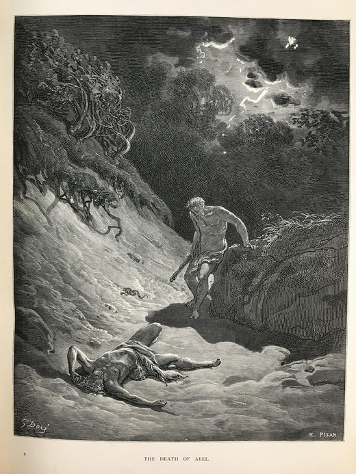 重10公斤巨套！约19世纪后期 多雷220幅经典版画插图 圣典（全2卷） 真皮精装8开 商品图14